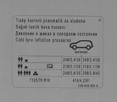 3G0010000A VAG Наклейка інформаційна