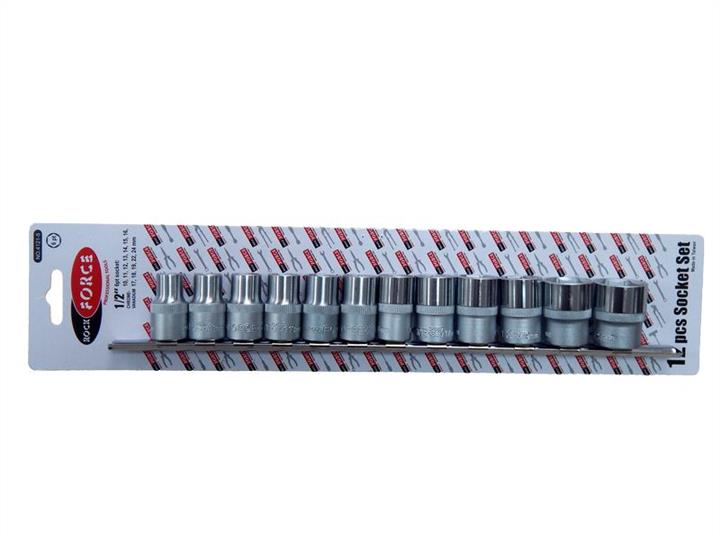 Набор головок 12пр. 1/2" (6гр.)(10-19,22,24мм)на планке Rock Force RF-4121-5