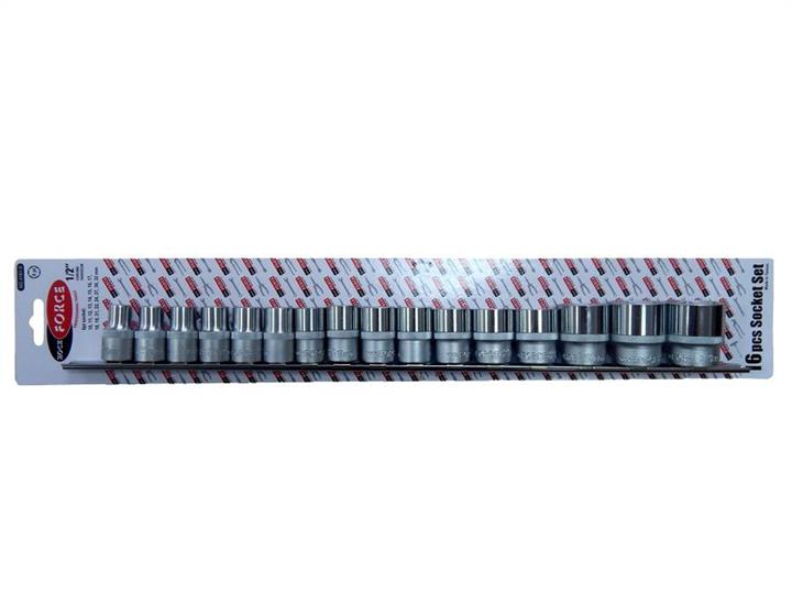 Набор головок 16пр. 1/2" (6гр.)(10-19,21,22,24,27,30,32мм)на планке Rock Force RF-4161-5