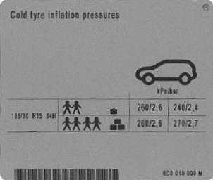 6C0010000M VAG Наклейка информационная