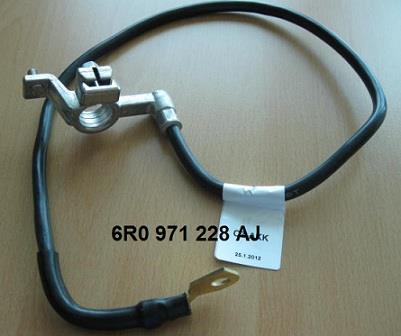 6R0971228AJ VAG Кабель аккумулятора плюсовой