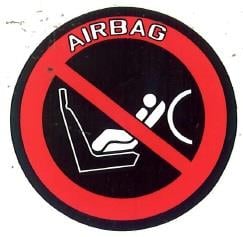 VAG 6U0 010 230 N Табличка 'airbag' при використанні дитячих сидінь. 6U0010230N: Купити в Україні - Добра ціна на EXIST.UA!