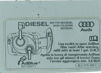 4L0010508F VAG Табличка інформаційна