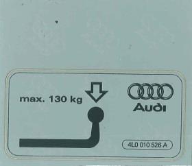 4L0010526A VAG Табличка дляприцепа