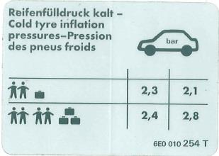 6E0010254T VAG Наклейка інформаційна