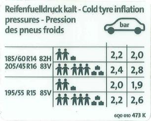 6Q0010473K VAG Наклейка інформаційна
