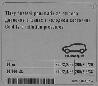 6R0010807A VAG Наклейка інформаційна