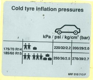 6RF010713F VAG Наклейка информационная