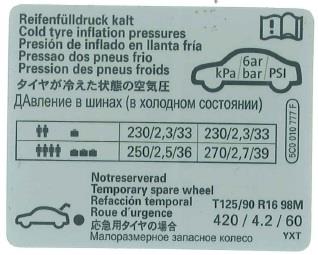 5C0010777F VAG Наклейка информационная