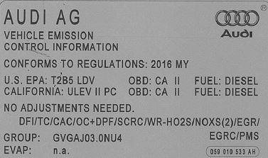 059010533AH VAG Табличка