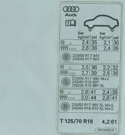 8T8010502CK VAG Наклейка информационная