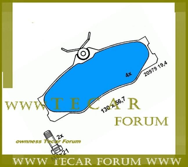 251698151F VAG Тормозные колодки дисковые, комплект