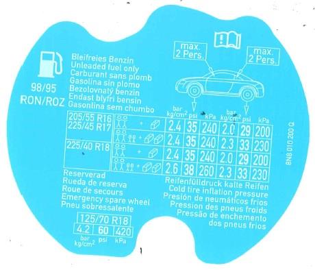 8N8010200Q VAG Табличка информационная