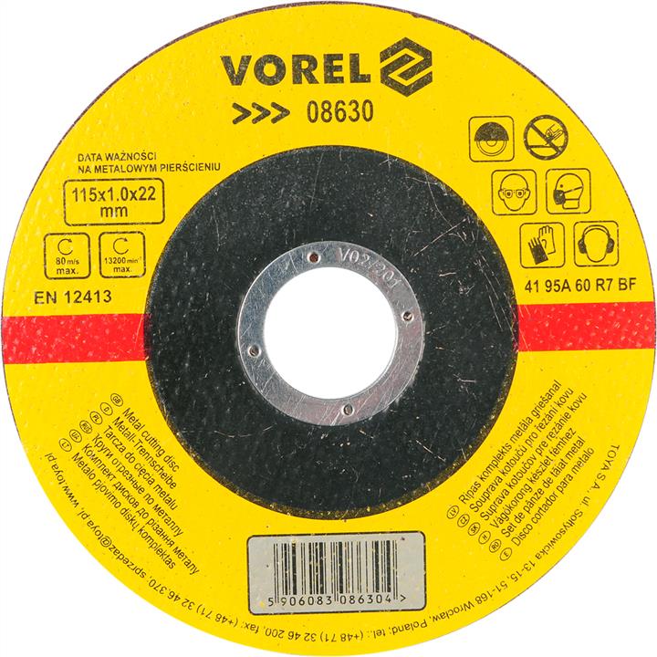 Vorel 08630 Диск відрізний по металу 115х1х22мм 08630: Купити в Україні - Добра ціна на EXIST.UA!