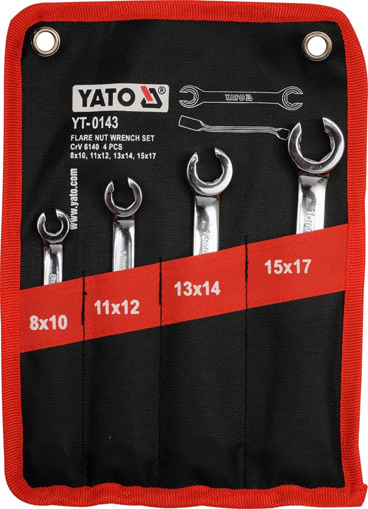Yato YT-0143 Набір ключів розрізних 8х10, 11х12, 13х14, 15х17, 4шт YT0143: Купити в Україні - Добра ціна на EXIST.UA!