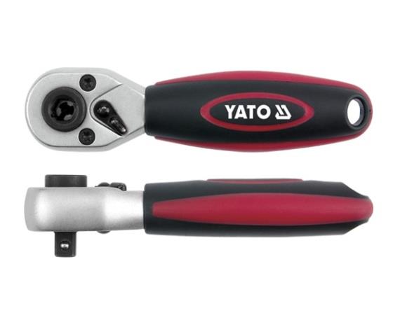 Yato YT-0331 Тріскачка коротка, під біти та головки 1/4, 72 зуби, 136 мм YT0331: Купити в Україні - Добра ціна на EXIST.UA!