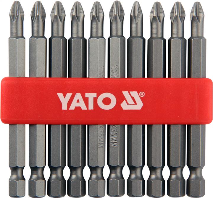 Yato YT-0480 Набір біт хрестових РН2 1/4" 75мм 10шт YT0480: Купити в Україні - Добра ціна на EXIST.UA!