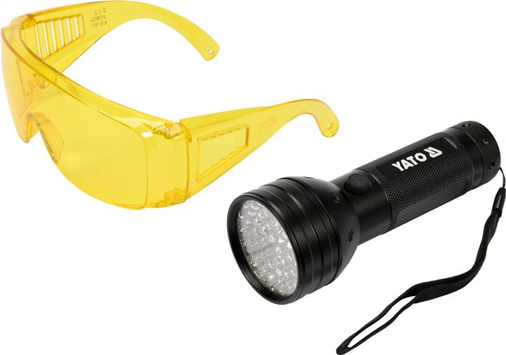Yato YT-08581 Ліхтар + окуляри для діагностики систем кондиціювання для виявлення витоків YT08581: Купити в Україні - Добра ціна на EXIST.UA!