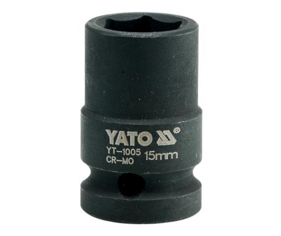 Yato YT-1005 Головка торцева ударна шестигранна 1/2" 15 мм YT1005: Приваблива ціна - Купити в Україні на EXIST.UA!