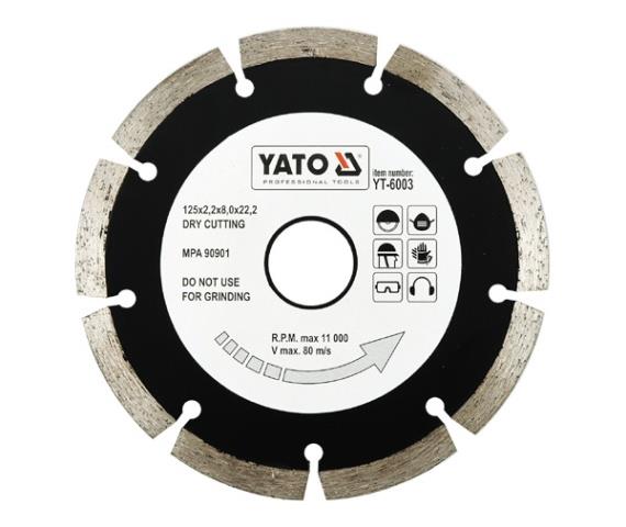 YT6003 Yato Диск алмазный отрезной: диаметр 125x2.2x22,2 мм