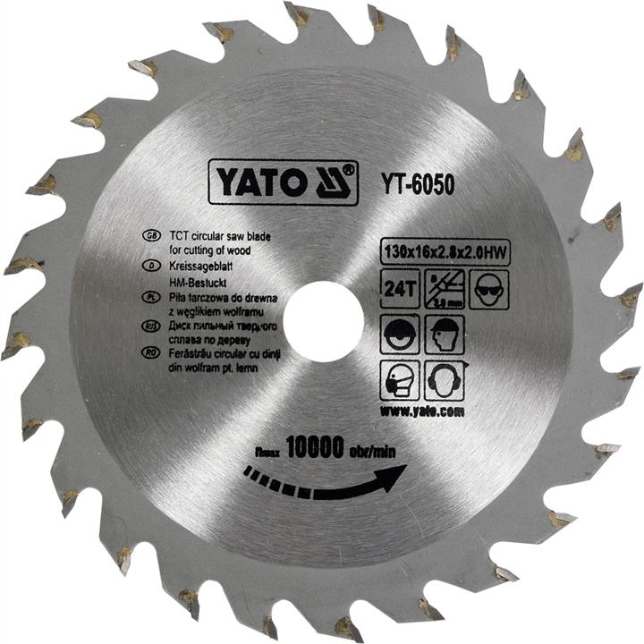 YT6050 Yato Диск пильный победитовый, по дереву 130х16х2.8х2.0 мм, 24 зубца