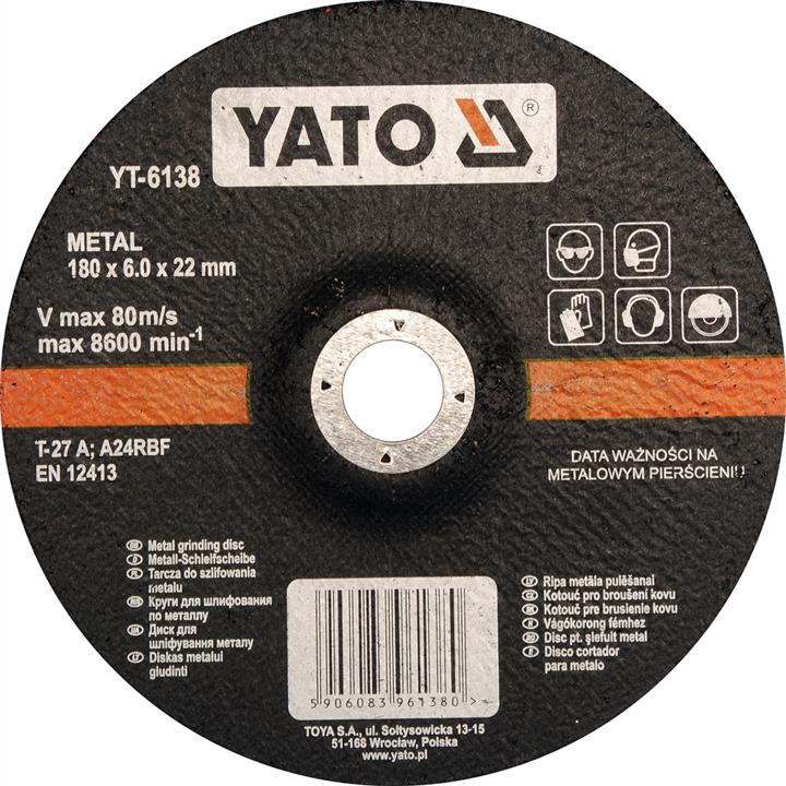 Yato YT-6138 Диск зачистний шліфувальний, по металу, 180х6.8 мм YT6138: Купити в Україні - Добра ціна на EXIST.UA!