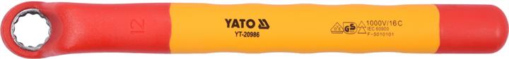 Yato YT-20986 Ключ накидний, ізольований корпус до 1000 В. 12 мм YT20986: Купити в Україні - Добра ціна на EXIST.UA!