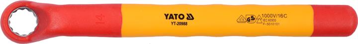 YT20988 Yato Ключ накидний вигнутий діелектричний 14 мм