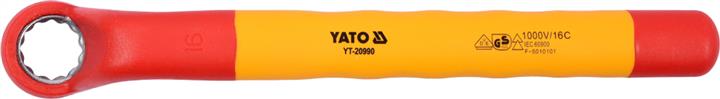 Yato YT-20990 Ключ накидний, ізольований корпус до 1000 В. 16 мм YT20990: Купити в Україні - Добра ціна на EXIST.UA!