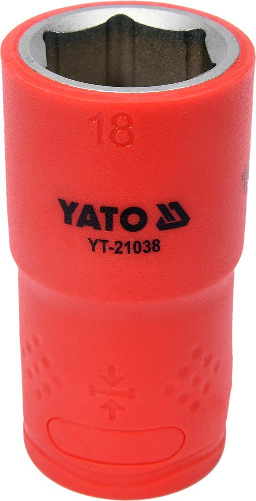 Yato YT-21038 Головка торцева 6-гранна діелектрична 1/2" 18 мм YT21038: Приваблива ціна - Купити в Україні на EXIST.UA!