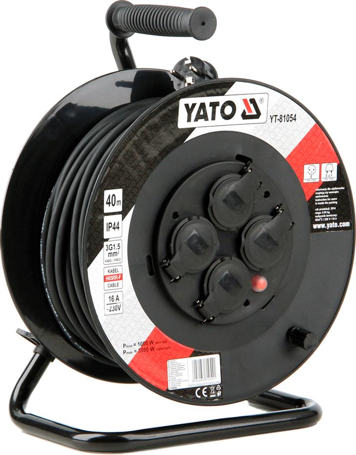 Yato YT-81054 Подовжувач електричний на котушці 40 м, 3х 1,5 мм YT81054: Приваблива ціна - Купити в Україні на EXIST.UA!