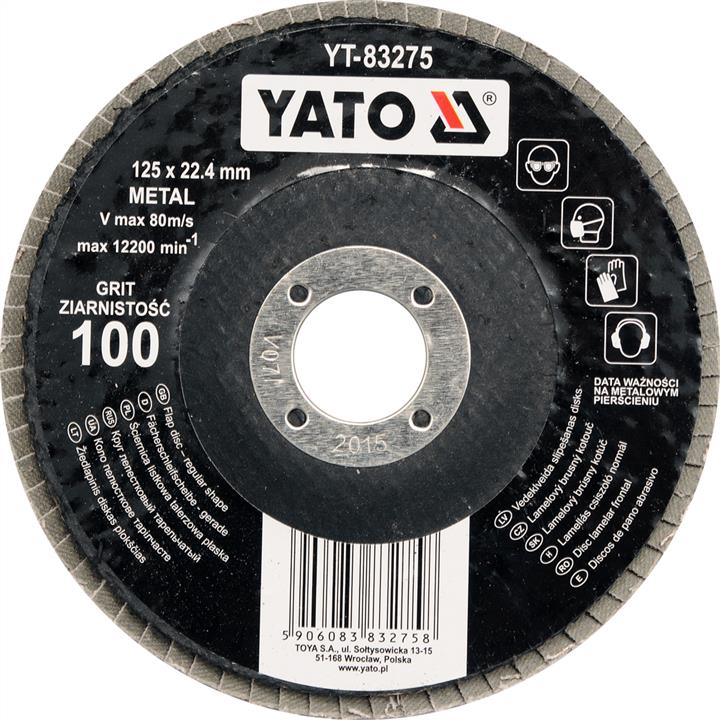 Yato YT-83271 Круг шліфувальний пелюстковий прямий, 125 мм, 22.4 мм, P36 YT83271: Купити в Україні - Добра ціна на EXIST.UA!