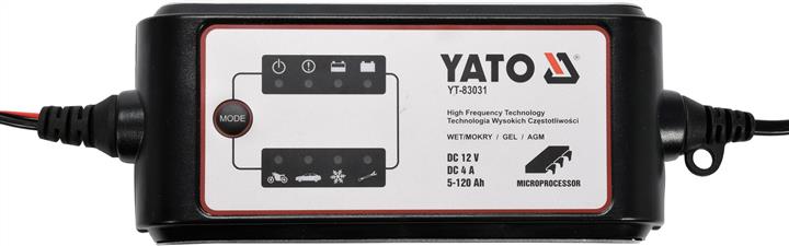 Yato YT-83031 Зарядний пристрій інтелектуальний для акумуляторів 12v/4a, 5-12ah YT83031: Купити в Україні - Добра ціна на EXIST.UA!