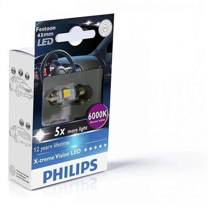 Philips 129466000KX1 Лампа світлодіодна Philips X-tremeUltinon LED Festoon (C5W) 12В 1Вт 129466000KX1: Приваблива ціна - Купити в Україні на EXIST.UA!