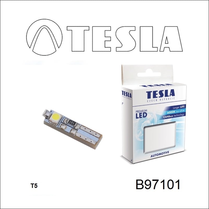 Tesla B97101 Лампа світлодіодна T05 12V W2x4,6d (2 шт.) B97101: Купити в Україні - Добра ціна на EXIST.UA!