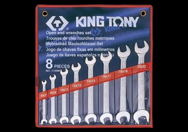 1108MR King tony Набор ключей рожковых 8шт. (6-22 мм)