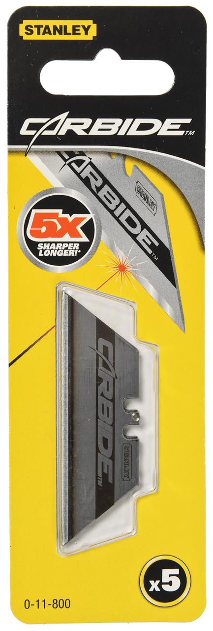 Stanley 0-11-800 Лезвие для ножа Stanley "Carbide" 62 мм 5шт. (0-11-800) 011800: Купити в Україні - Добра ціна на EXIST.UA!