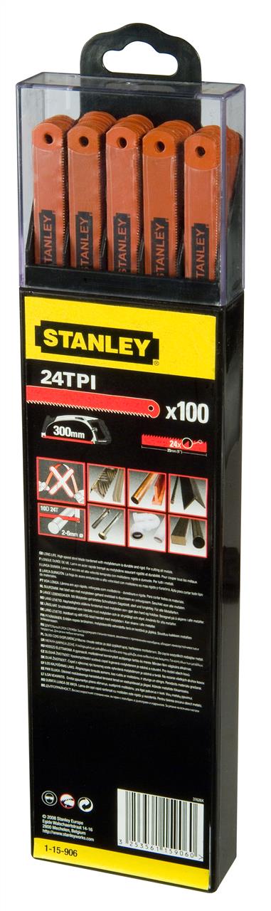 Stanley 1-15-906 Полотно по металу молібденове STANLEY, l 300 мм, 24зуб/1", 100 шт. 115906: Купити в Україні - Добра ціна на EXIST.UA!