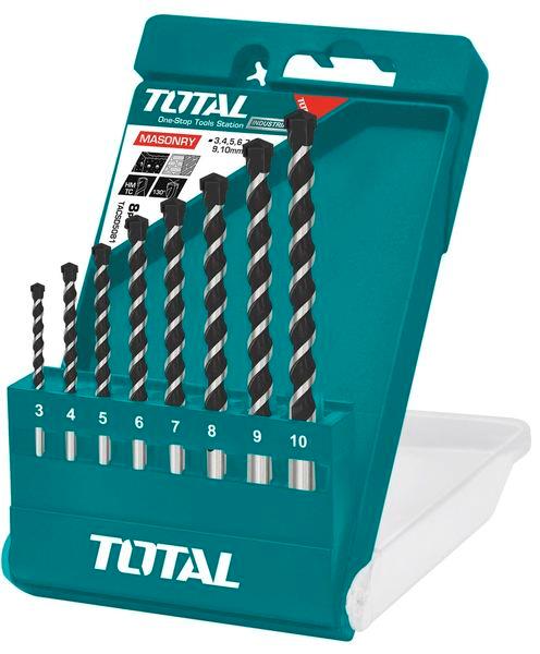 Total Tools TACSD5081 Набір свердел по бетону TOTAL TACSD5081 8шт, d 3-10мм. TACSD5081: Купити в Україні - Добра ціна на EXIST.UA!