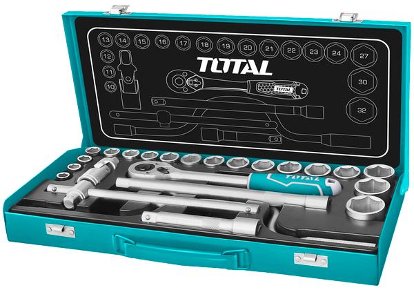 Total Tools THT141253 Комплект насадок TOTAL THT141253 1/2", 25 предметов THT141253: Купити в Україні - Добра ціна на EXIST.UA!