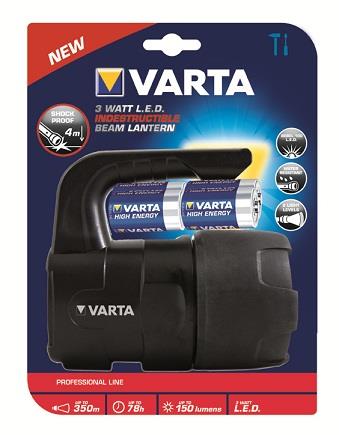 Varta 18750101421 Ліхтар Indestructible lantern LED 4C 18750101421: Приваблива ціна - Купити в Україні на EXIST.UA!