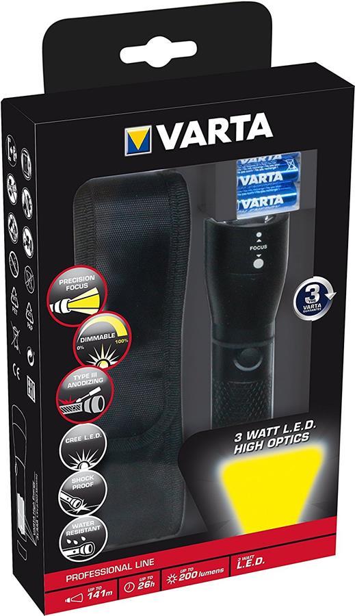 Varta 18810101721 Ліхтар 3W LED High Optics Light 3AAA з чохлом 18810101721: Купити в Україні - Добра ціна на EXIST.UA!