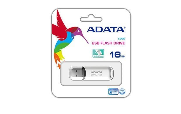 ADATA AC906-16G-RWH Накопичувач Flash A-DATA USB 2.0 C906 16Gb White AC90616GRWH: Купити в Україні - Добра ціна на EXIST.UA!