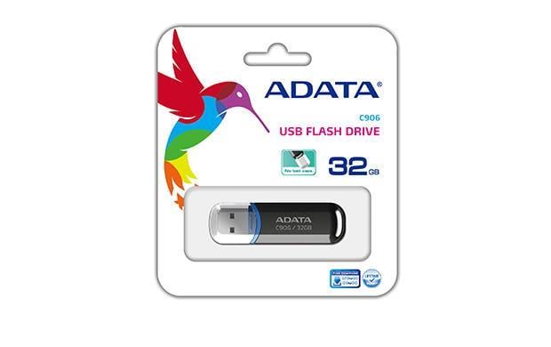 ADATA AC906-32G-RBK Накопичувач Flash A-DATA USB 2.0 C906 32Gb Black AC90632GRBK: Приваблива ціна - Купити в Україні на EXIST.UA!