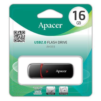 Apacer AP16GAH333B-1 Накопичувач Flash Apacer USB 2.0 AH333 16Gb black AP16GAH333B1: Приваблива ціна - Купити в Україні на EXIST.UA!