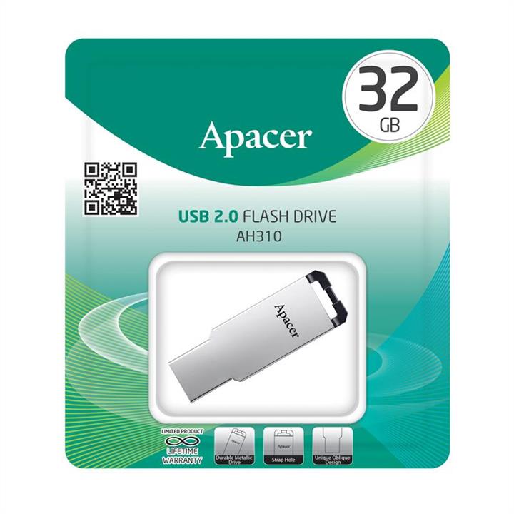 Apacer AP32GAH310S-1 Накопичувач Apacer 32GB USB 2.0 AH310 Silver AP32GAH310S1: Купити в Україні - Добра ціна на EXIST.UA!