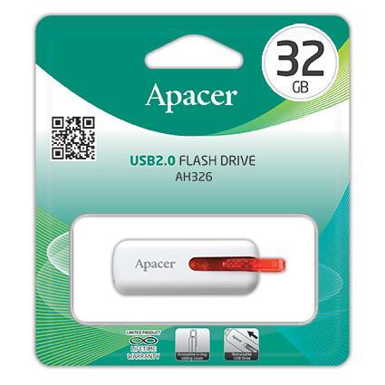 Apacer AP32GAH326W-1 Накопичувач Apacer 32GB USB 2.0 AH326 White AP32GAH326W1: Приваблива ціна - Купити в Україні на EXIST.UA!