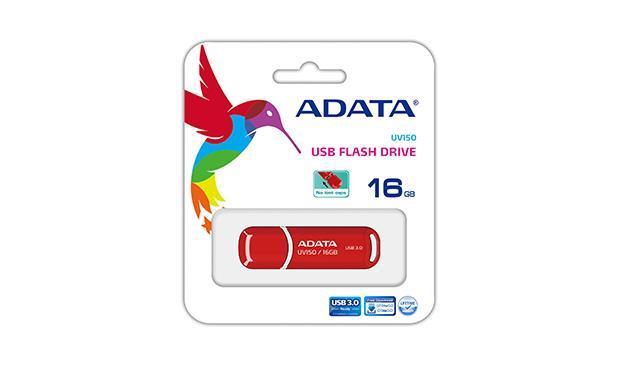 ADATA AUV150-16G-RRD Накопичувач ADATA 16GB USB 3.1 UV150 Red AUV15016GRRD: Купити в Україні - Добра ціна на EXIST.UA!