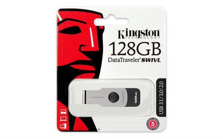 Kingston DTSWIVL/128GB Накопичувач Kingston 128GB USB 3.1 Swivl DTSWIVL128GB: Приваблива ціна - Купити в Україні на EXIST.UA!