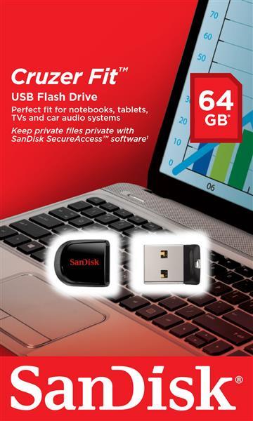 Sandisk SDCZ33-064G-B35 Накопичувач SanDisk 64GB USB Cruzer Fit SDCZ33064GB35: Купити в Україні - Добра ціна на EXIST.UA!